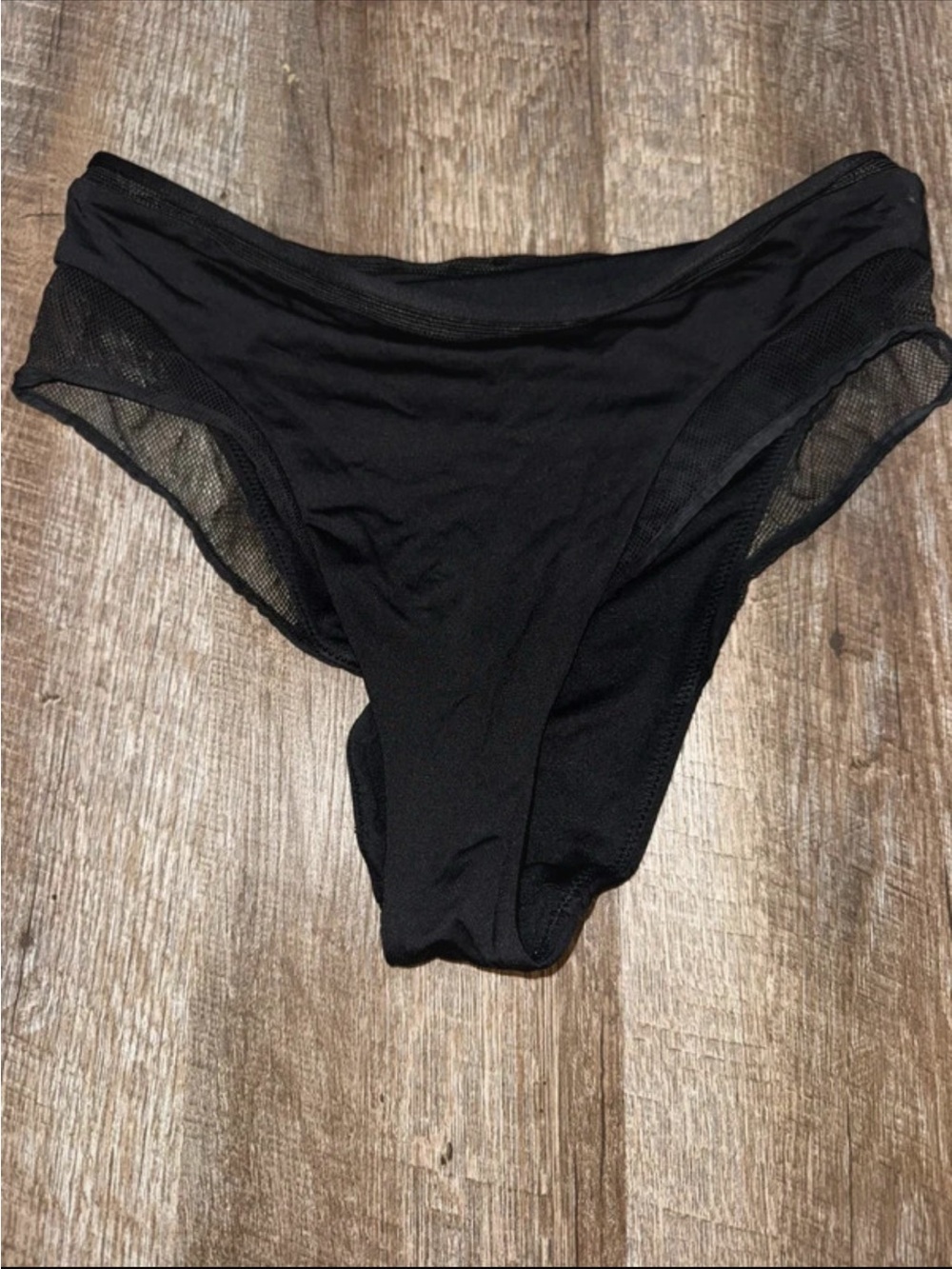 Black Women's Bikini bottoms with mesh detailing